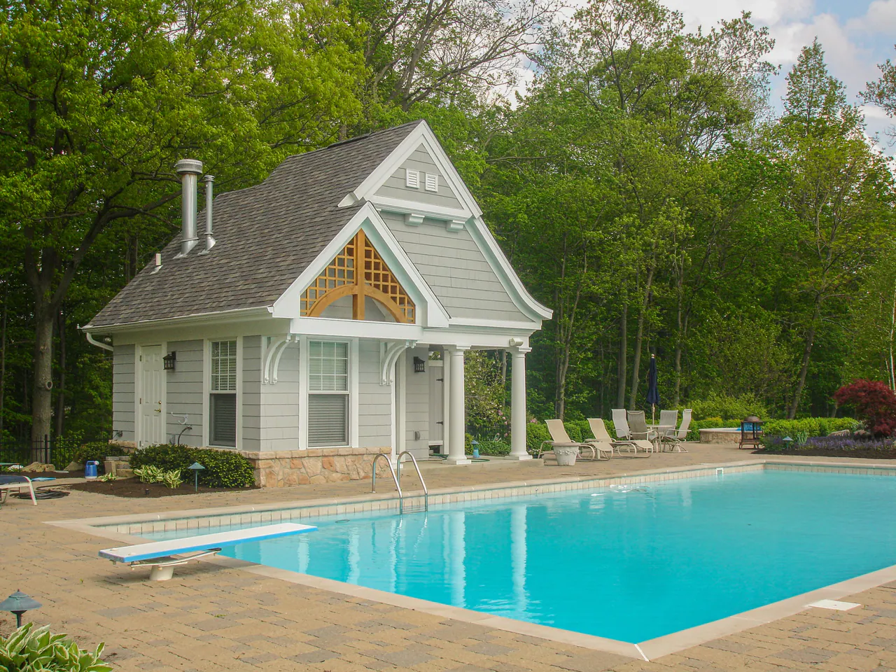 Pool Deck and Pool House landscape project